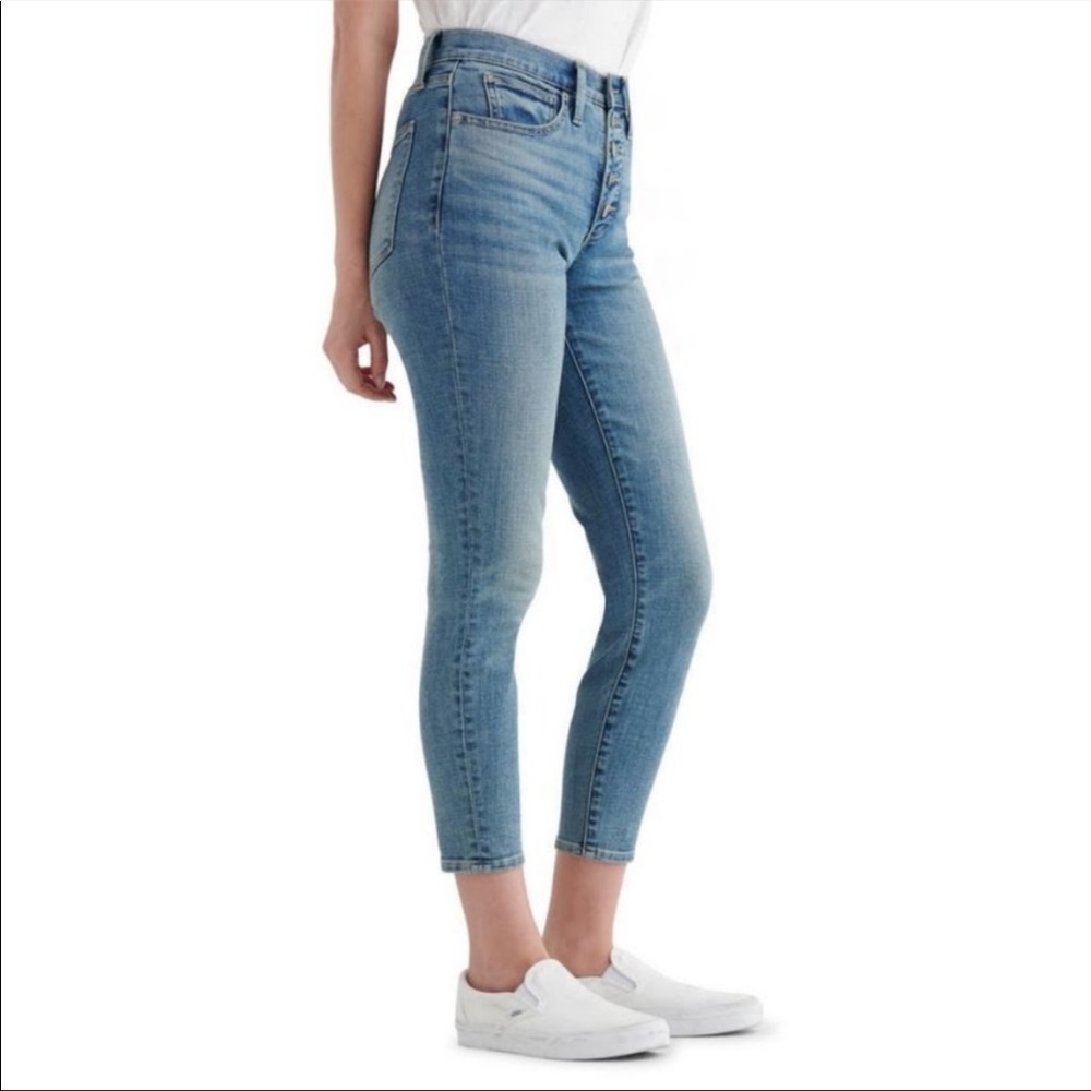 Lucky Brand NWOT Bridgette Button Fly Crop Skinny Jeans Size 2 - Picture 3 of 14